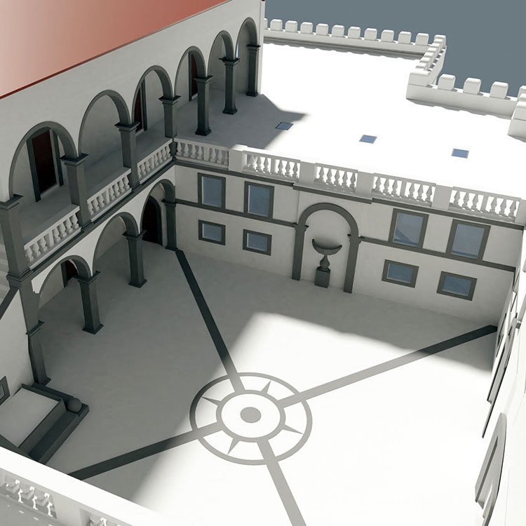 Modello 3D - Castello Ducale Orsini - Fiano Romano - Committente Comune di Fiano Romano - 2022