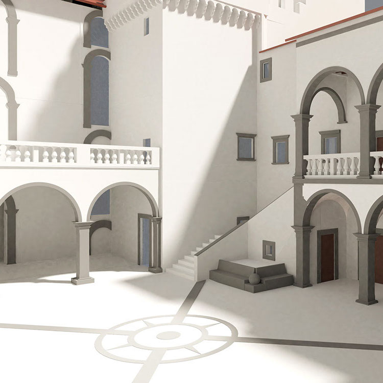 Modello 3D - Castello Ducale Orsini - Fiano Romano - Committente Comune di Fiano Romano - 2022