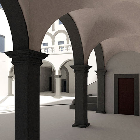 Modello 3D - Castello Ducale Orsini - Fiano Romano - Committente Comune di Fiano Romano - 2022