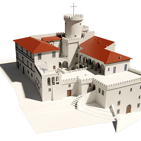 Modello 3D - Castello Ducale Orsini - Fiano Romano - Committente Comune di Fiano Romano - 2022