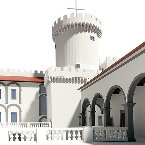 Modello 3D - Castello Ducale Orsini - Fiano Romano - Committente Comune di Fiano Romano - 2022